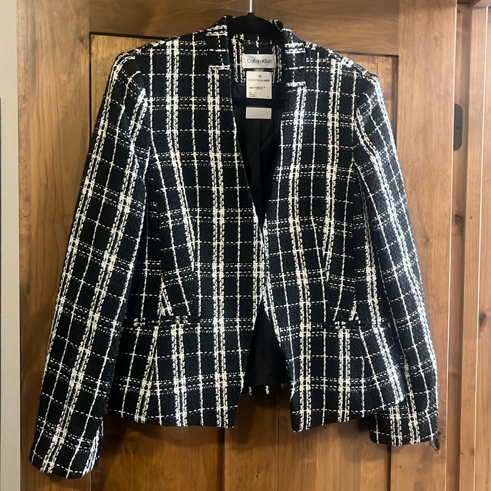 Black and White Checkered Blazer